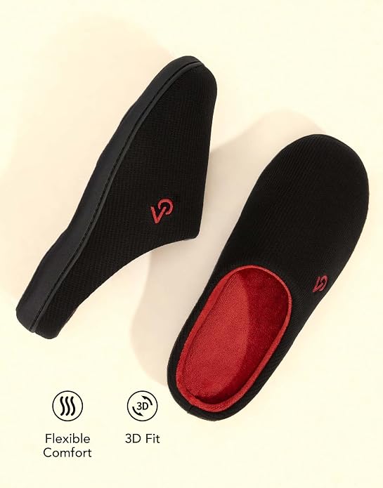VeraCosy Men's Two-Tone Memory Foam House Slippers Indoor Outdoor Durable - Image 5