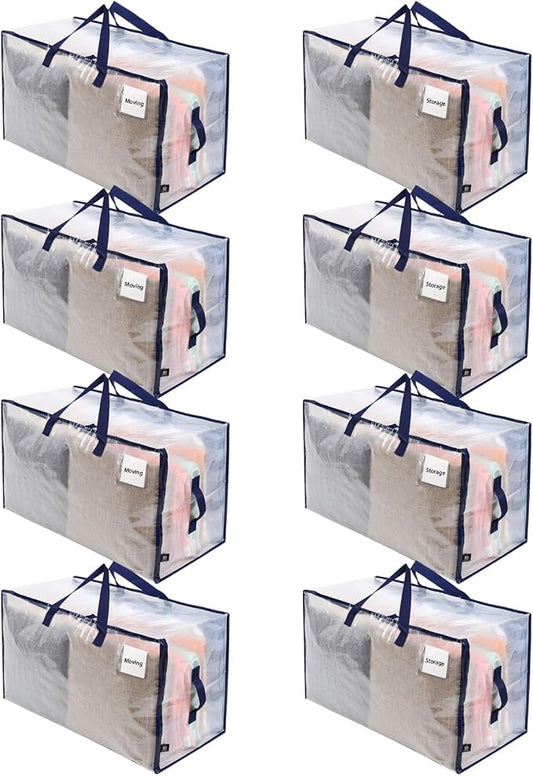 VENO 8 Pack Moving and Storage Bags, Heavy Duty, Alternative to Moving Boxes by Veno
