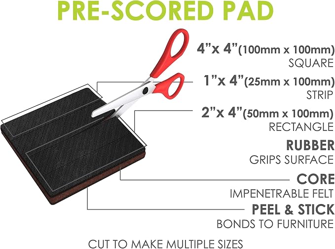 Slipstick GorillaPads Non Slip Furniture Pads/Gripper Feet Floor Protectors - Image 2