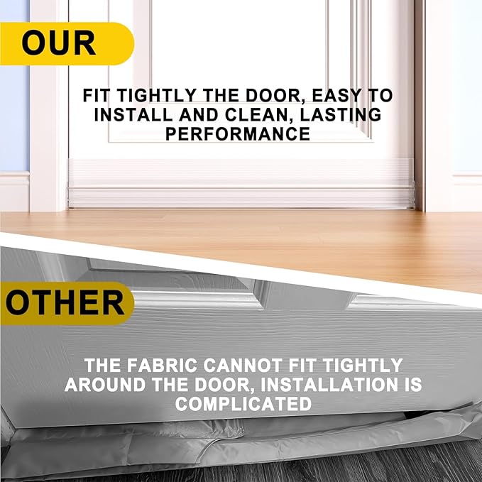 Door Draft Stopper, Door Sweep for Bottom of Door, Weather Stripping Door Seal - Image 5