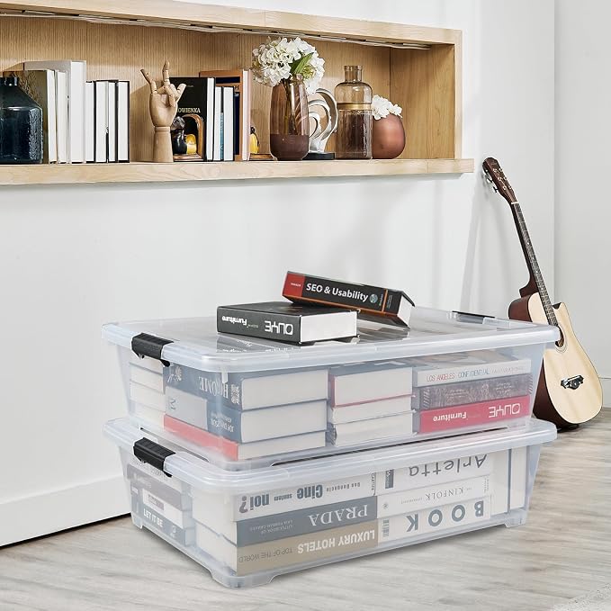 50 Quart Clear Plastic Under Bed Storage Bin - Image 6