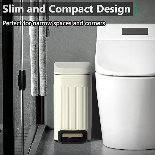 CEROELDA Small Bathroom Trash Can - Image 2