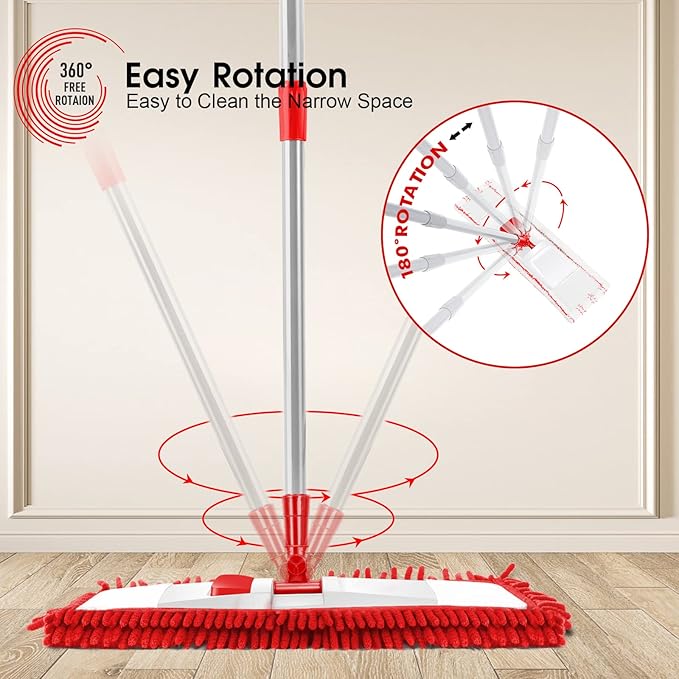 MASTERTOP Microfiber Mop for Floor Cleaning, Flat Dust Mop for Home and Kitchen - Image 5