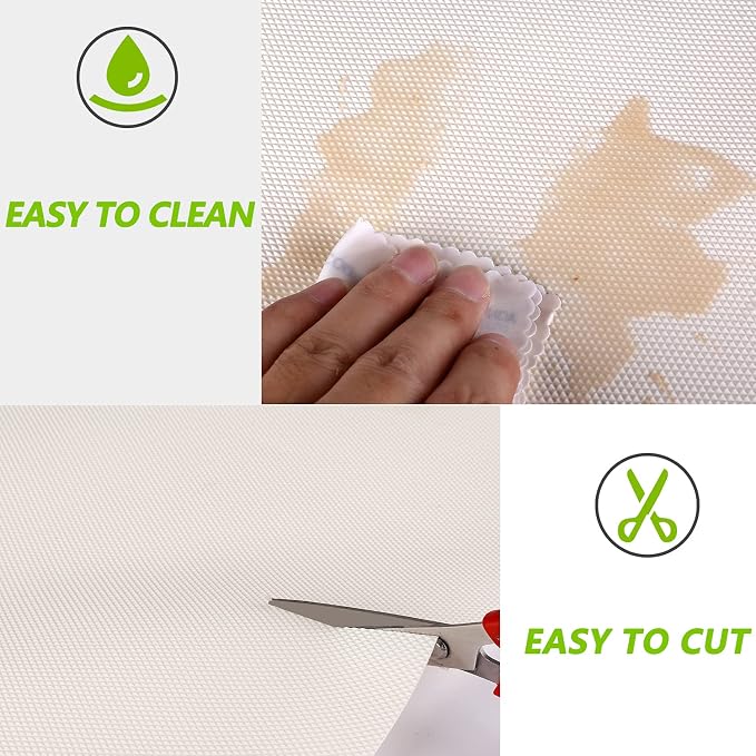 Kitchen Shelf Liner Drawer Liners, Non-Adhesive Refrigerator Liners Waterproof - Image 3
