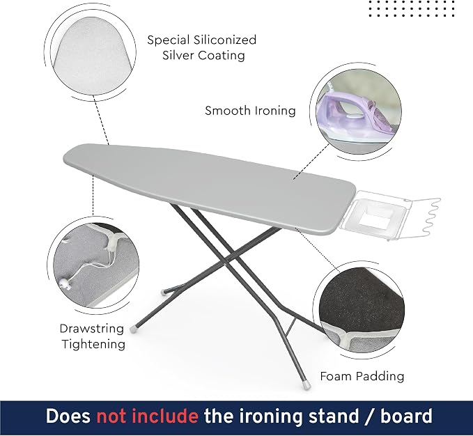 Encasa XO Ironing Board Cover and Pad 49"x18" - Image 3