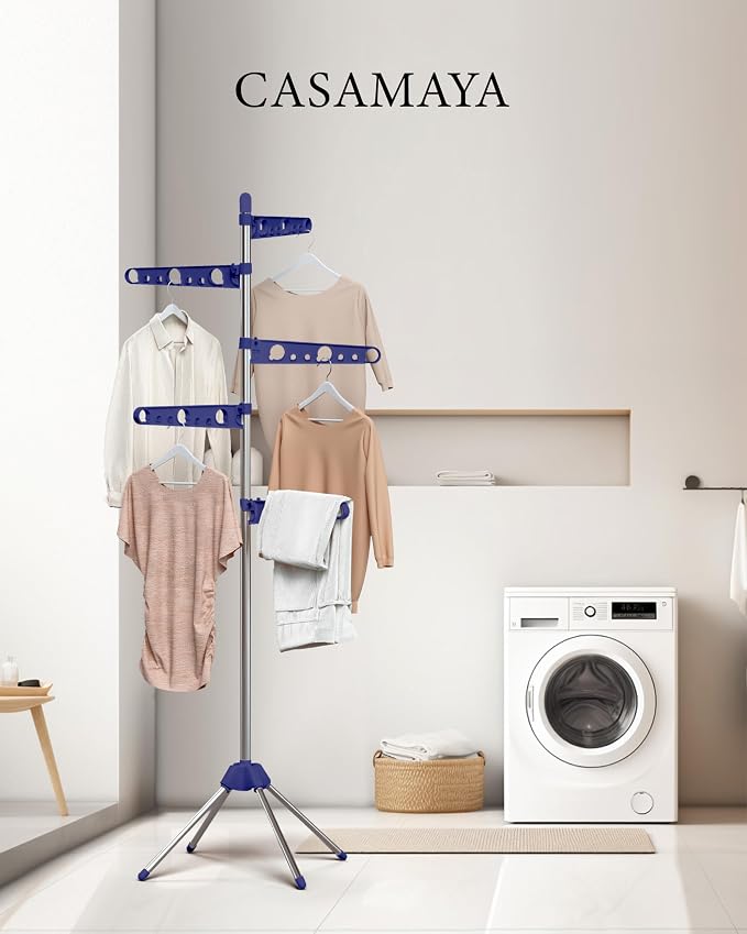 Clothes Drying Rack Foldable, 70.9 inch Tripod Drying Rack - Image 2