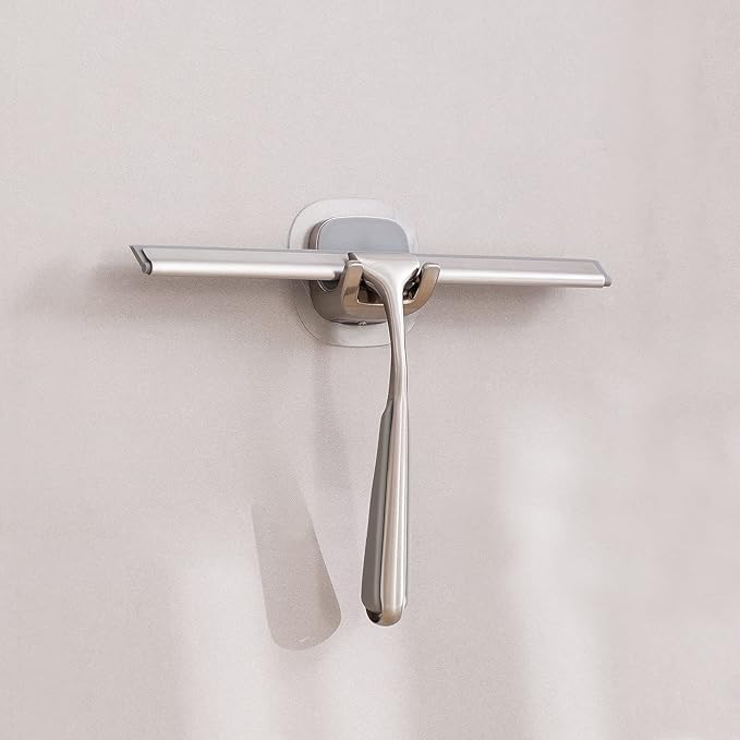 Shower Squeegee for Shower Doors 10 Inch Bathroom Squeegee for Windows by Ettori