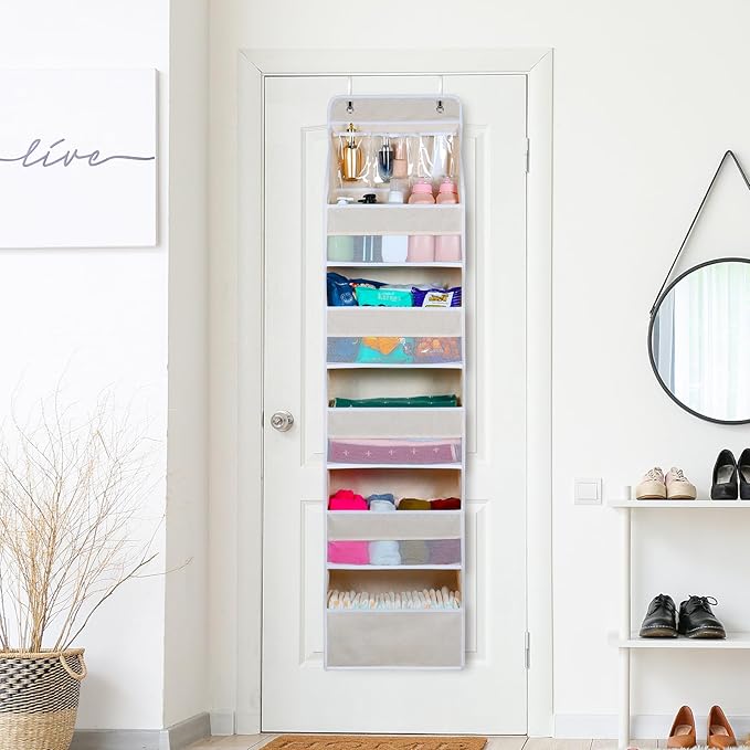 Univivi 6-Shelf Over Door Hanging Organizer Fabric Baby Door Storage - Image 5