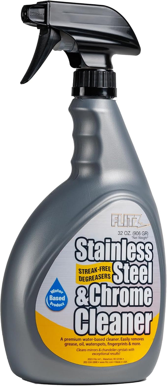 Flitz Stainless Steel & Chrome Clean - 32oz Bottle by FlitzInternationalLTD