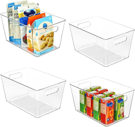Vtopmart Clear Plastic Pantry Organizer Bins, Countertops, Freezer Organization by Vtopmart