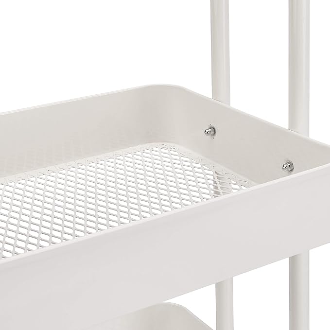 Amazon Basics 3-Tier Rolling Utility or Kitchen Cart, Lockable Wheels - Image 3