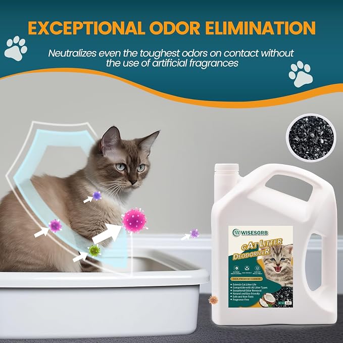 Cat Litter Deodorizer - 4Lb Activated Carbon Litter Box Odor Eliminator - Image 2