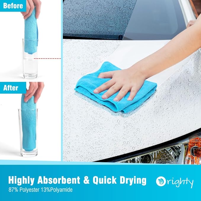 Orighty Microfiber Cleaning Cloth Pack of 12, Microfiber Towels - Image 3
