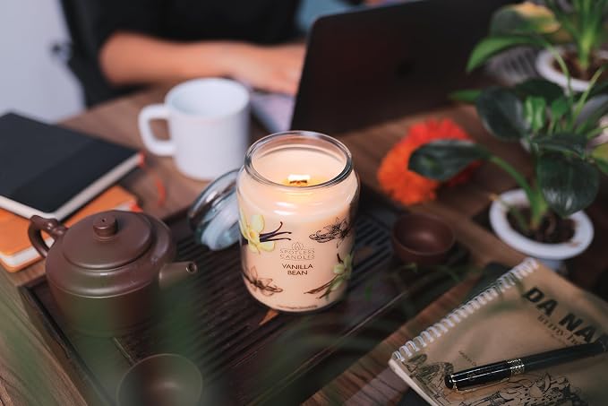 Candle Vanilla Bean 22oz with Wooden Wick in a Presentation Gift Box & - Image 9