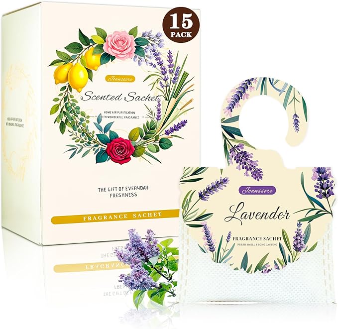 15 Packs Lavender Scented Sachets Bag by Joanssore