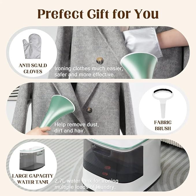 Standing Garment Steamer, 2000W Powerful Steamer - Image 4