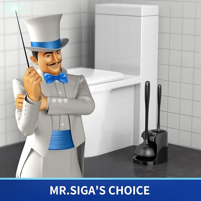 MR.SIGA Toilet Plunger and Bowl Brush Combo - Image 2