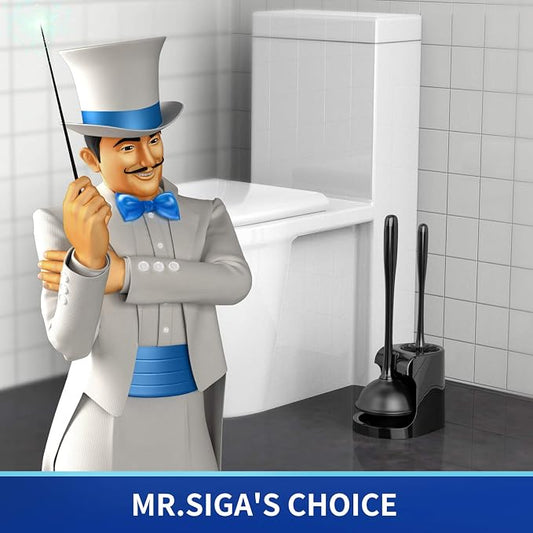 MR.SIGA Toilet Plunger and Bowl Brush Combo - Image 2