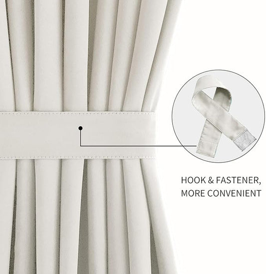 DWCN French Door Curtains – Rod Pocket Thermal Blackout Curtain - Image 2