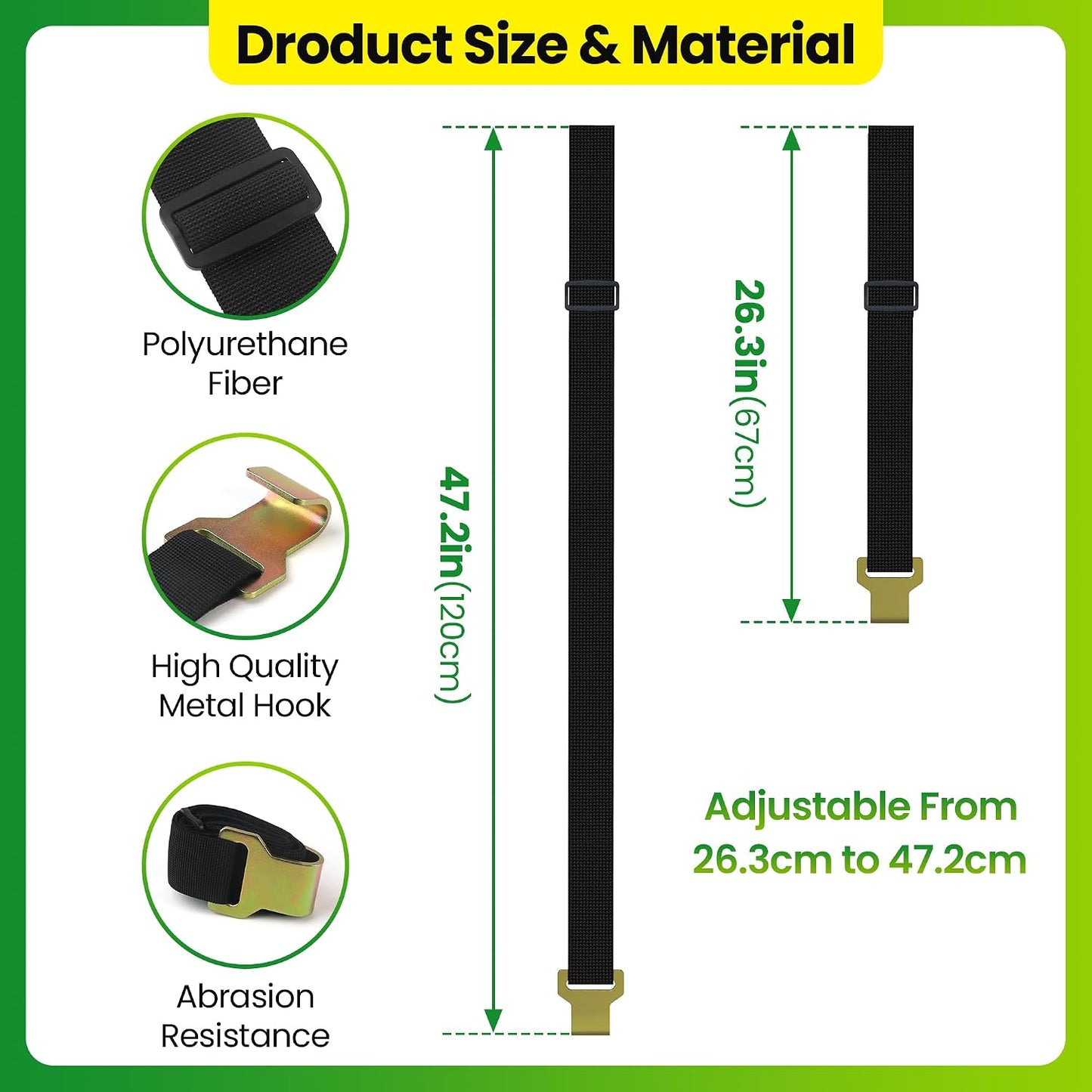 1 Pcs Trash Can Locks for Animals,Garbage Can Lid Locks with Metal Claw,Adjustable Garbage Straps Clips Outdoor for Keep Out Raccoon,Bear - Black