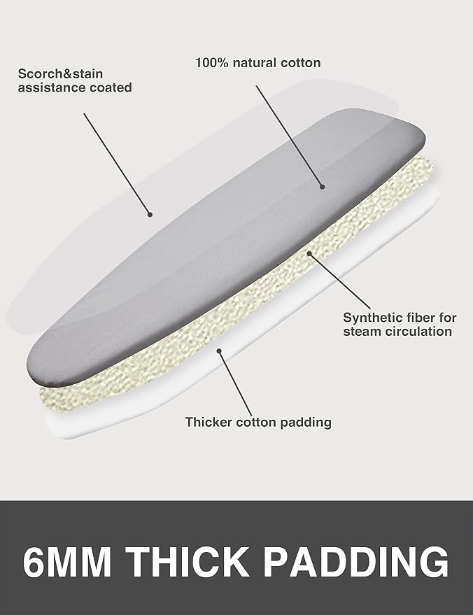 Extra Thick Ironing Board Cover and Pad, Resist Scorching and Staining - Image 3