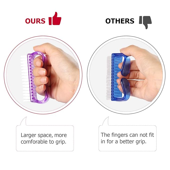 Handle Grip Nail Brush, Nail Brushes Hand Fingernail Brush Cleaner Scrubbing - Image 5