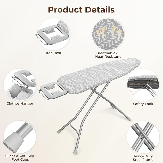Yaheetech Foldable Ironing Board, Heavy Duty Iron Board - Image 5