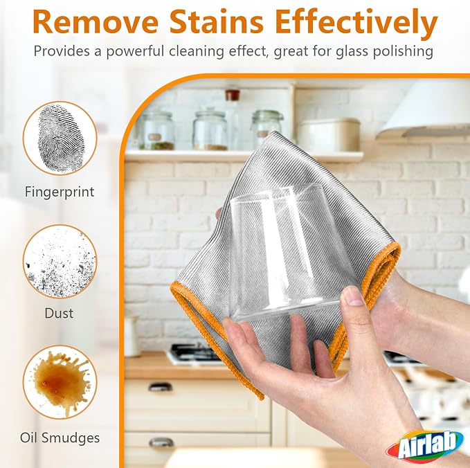 Glass Polishing Cloth Streak Free Miracle Microfiber Cleaning Cloth Lint Free - Image 2