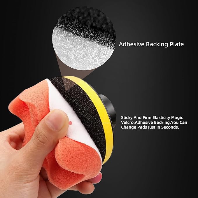 Drill Polishing Kit for Car, Wool Pads Drill Buffing Pad, Wax Buffer Polisher - Image 3