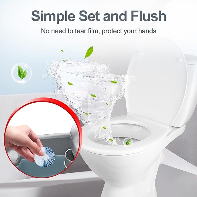 KIISIISO Ultra Clean Toilet Tablets White & Blue-60 PACK, Toilet Bowl Cleaners - Image 7