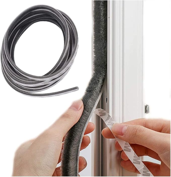 Weather Stripping Brush for Sliding Windows/Doors Frame Side, Pile Self - Image 7