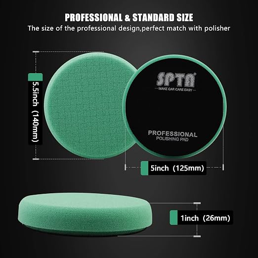 Green Heavy Cut Pad, Buffing Polishing Pads, SPTA 1Pc 5.5 Inch Face - Image 2