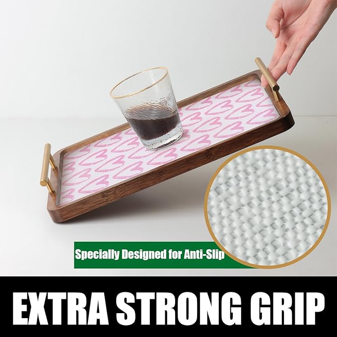 Pink Heart Drawer Liner for Cabinets, Shelf Liner Non-Adhesive and Strong - Image 3