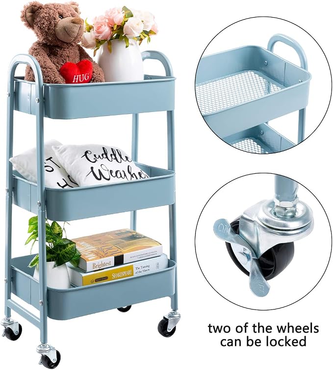 AGTEK Makeup Cart, Movable Rolling Organizer Cart - Image 5