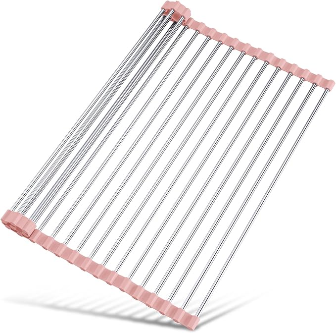 Tomorotec 17.7" x 12.5" Roll Up Dish Drying Rack Over Sink Drying Rack Sink by Tomorotec
