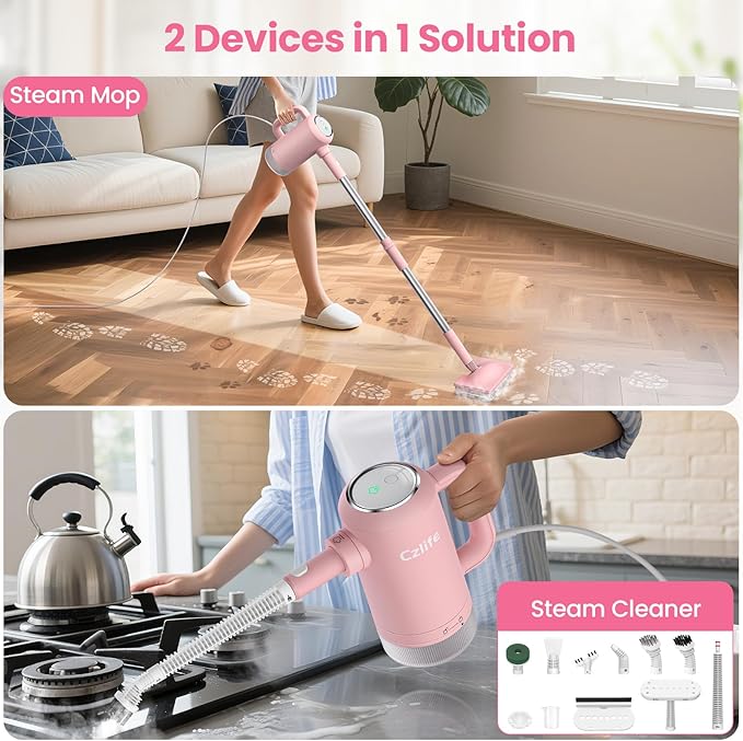 13-in-1 Steam Mop, Handheld Steam Cleaner - Image 2