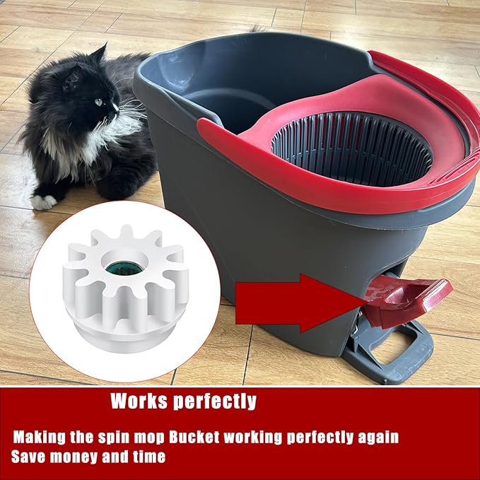 YWSH 6 Pack Spin Mop Bucket Gear Compatible - Image 5