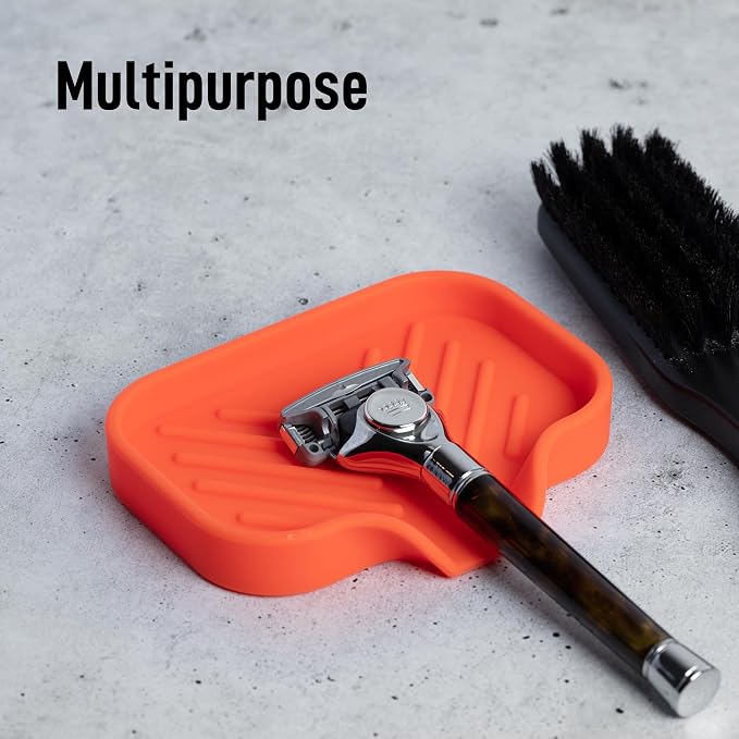 Zulay Kitchen Small Silicone Sponge Holder – Space-Saving Sink Organizer Tray - Image 5