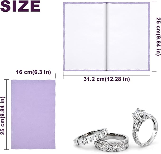 SEVENWELL Silver Polishing Cloth, Jewelry Cleaner Cloth - Image 4