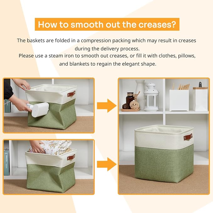 DULLEMELO Storage Basket, Linen Closet Organizers and Storage Baskets - Image 7
