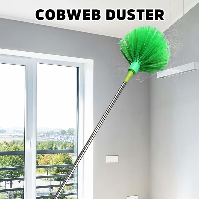 Cobweb Duster with Extension Pole, Bafezoze Ceiling Fan Duster with Long Handle - Image 2