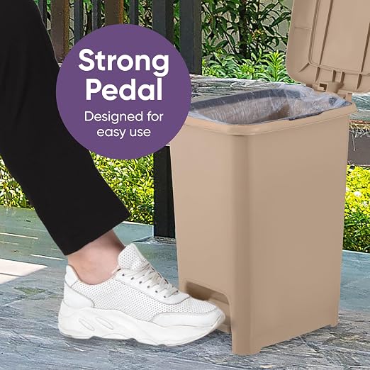 Superio Slim Step On Trash Can, Under Desk - Image 6