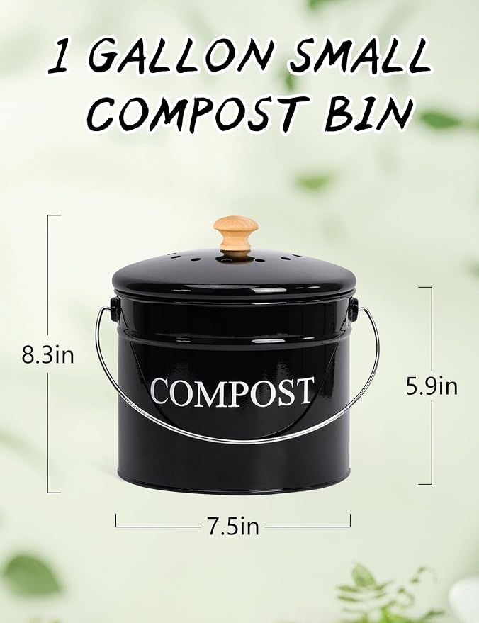 Compost Bin - 1 Gallon Countertop Composter - Image 5