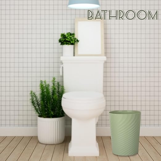 UUJOLY Plastic Small Trash Can Wastebasket, Garbage Container Basket - Image 2