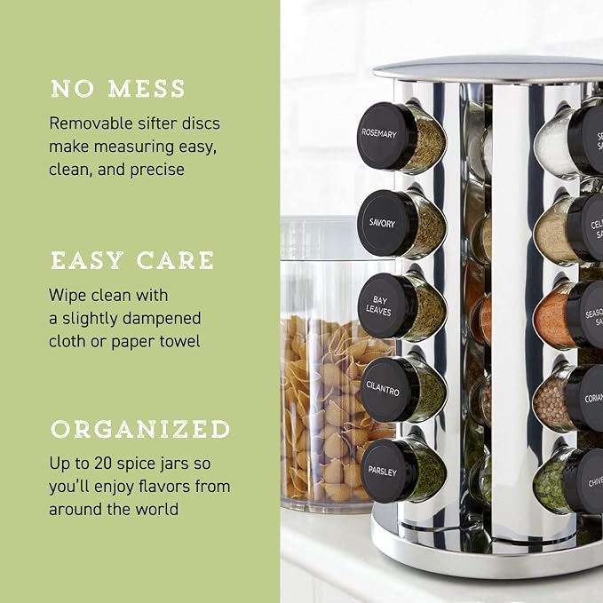 Kamenstein 20 Jar Revolving Countertop Spice Rack - Image 7