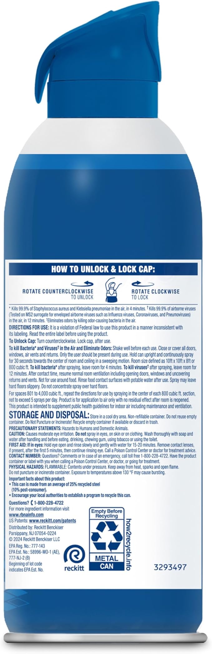 Lysol Air Sanitizer Spray with Odor Eliminator - Image 9