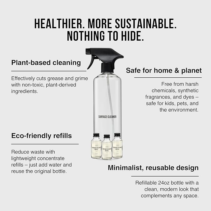 Public Goods Multi Surface Cleaner Refill & Glass Spray Bottle | All Purpose - Image 4