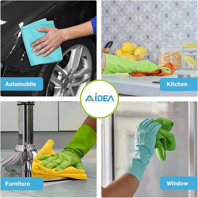 AIDEA Microfiber Cleaning Cloth, All Purpose Microfiber Towels, Absorbent - Image 4