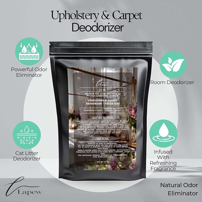 Luxe Carpet Freshener Powder Refill 36 oz | Powerful Odor Eliminator - Image 3