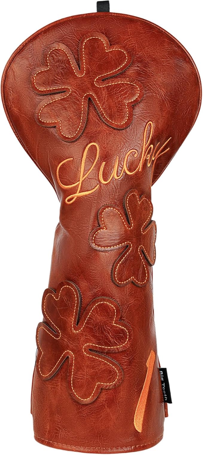 Golf Headcovers Golf Club Head Covers Four Leaf Clover Good Luck Charm by BigTeeth